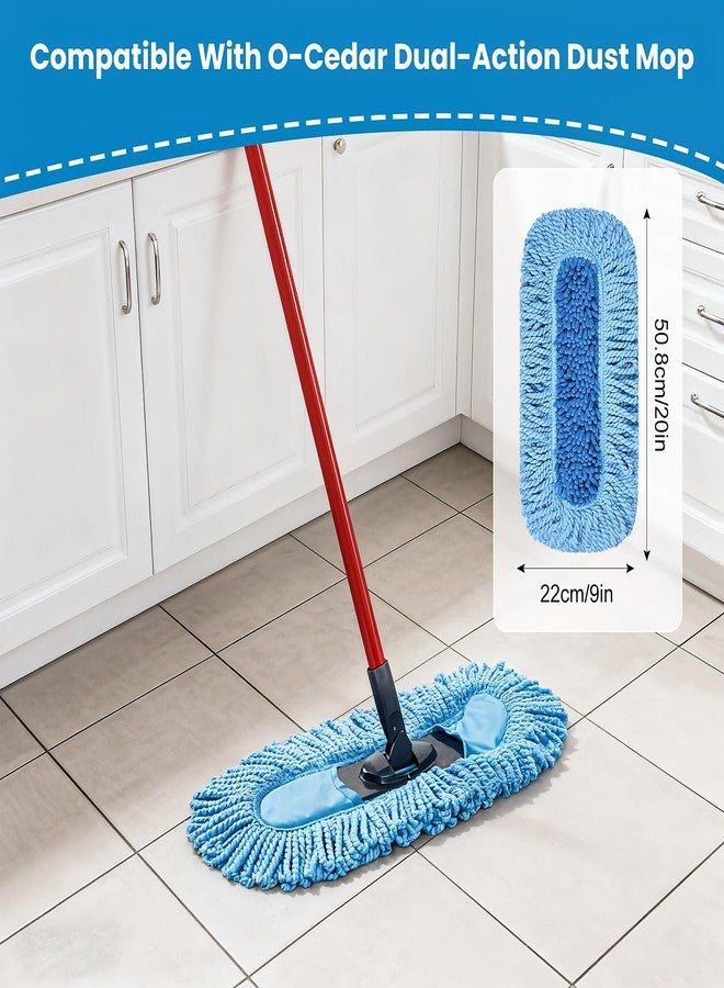 Ndoge 3 Pack Dust Mop Replacement Head for O-Cedar Dual-Action Dust Mop Pads Refills Microfiber Duster Mop Head Replacements Hardwood Floors Cleaning Washable Replace Pads - Image 2
